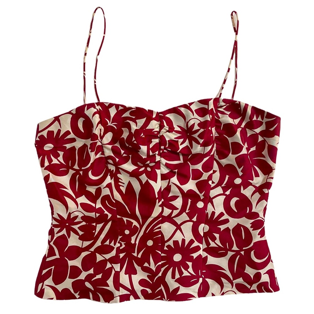 Vintage 90s Cropped Silk Cami - Picture 1 of 8